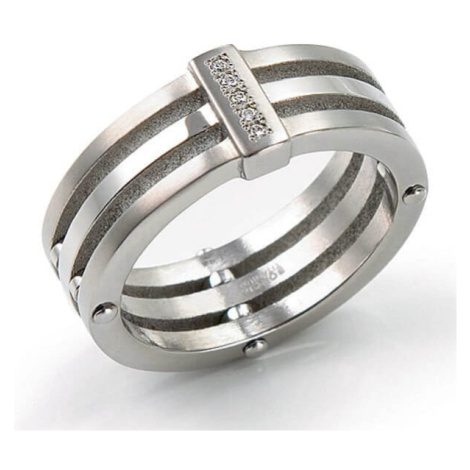 Boccia Titanium Titanový prsten s diamanty 0126-01