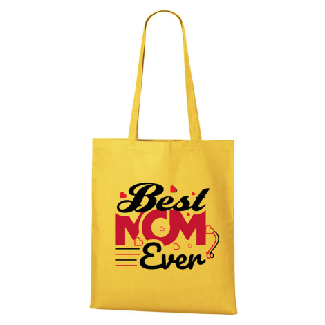 DOBRÝ TRIKO Bavlněná taška s potiskem Best mom ever Barva: Žlutá