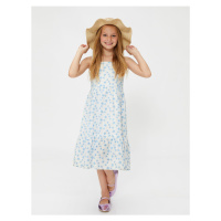 Koton Dress Thick Straps Floral Embroidered Embroidered Cotton Lined
