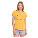 Dámské pyžamo šortky Vienetta Secret Big smile | žlutá