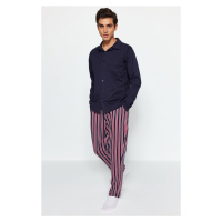 Trendyol Navy Blue Underline Knitted Pajamas Set