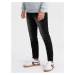 Men's marbled JOGGERS pants with rubbed edges - black V2 OM-PADJ-0153