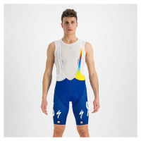 SPORTFUL Cyklistické kalhoty krátké s laclem - TOTAL ENERGIES BODYFIT PRO CLASSIC - bílá/modrá