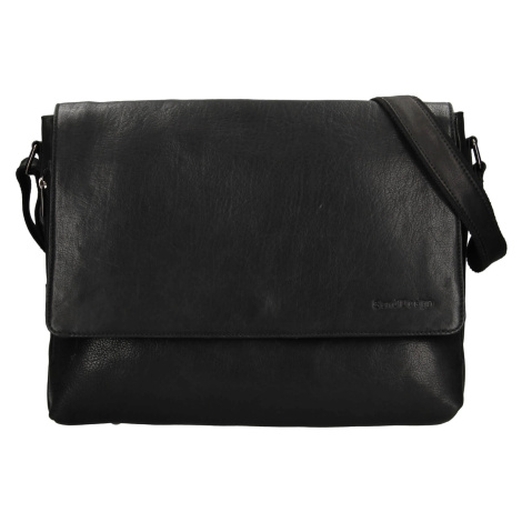 Pánská kožená taška přes rameno SendiDesign Morels - černá Sendi Design
