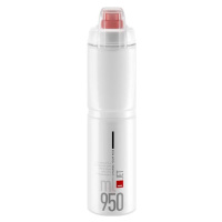 ELITE Cyklistická láhev na vodu - JET PLUS 950 - transparentní/červená