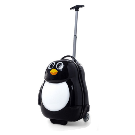 Rogal Černý dětský kufr na kolečkách "Penguin" - M (35l)