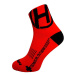 HAVEN Cyklistické ponožky klasické - LITE SILVER NEO - červená/černá