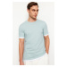 Trendyol Mint Regular/Normal Fit Textured Color Block T-Shirt