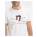 Bílé pánské tričko GANT D.2 Archive Shield