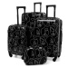 Rogal Černo-bílý skořepinový cestovní kufr "Mystery" - M (35l), L (65l), XL (100l)