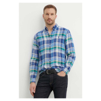 Lněná košile Polo Ralph Lauren regular, s límečkem button-down, 710938002