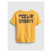 GAP Dětské tričko Snoopy graphic Žlutá