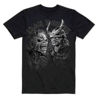 Iron Maiden Tričko Senjutsu Large Grayscale Heads Unisex Black