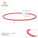 Gaura Pearls Korálový náhrdelník Nania - přírodní Korál, stříbro 925/1000 202-49 Červená 38 cm +