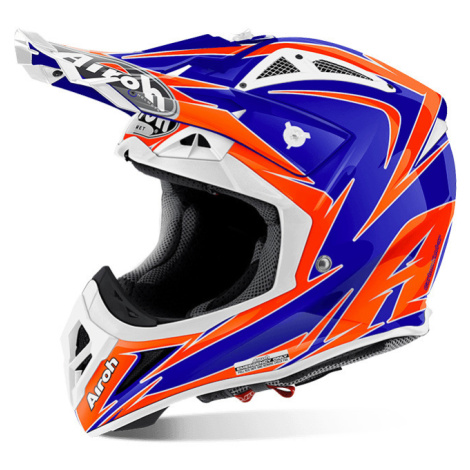 AIROH Aviator 2.2 Edge AV22EG18 Motocross helma modrá/oranžová