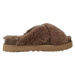 UGG W FUZZ SUGAR CROSS SLIDE Hnědá