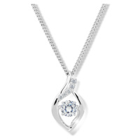 Modesi Nádherný náhrdelník s krystalem a zirkony M43066 (řetízek, přívěsek)