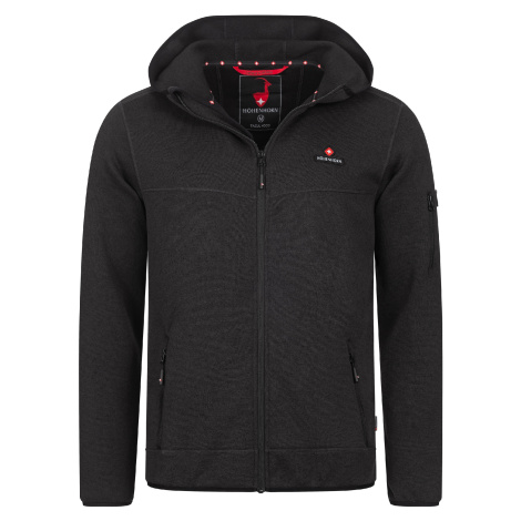 HÖHENHORN Pánská pletená flísová mikina s kapucí HOHENHORN Tacul Barva: Tmavě šedá Höhenhorn