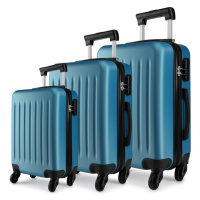 Konofactory Modrá sada odolných plastových kufrů 