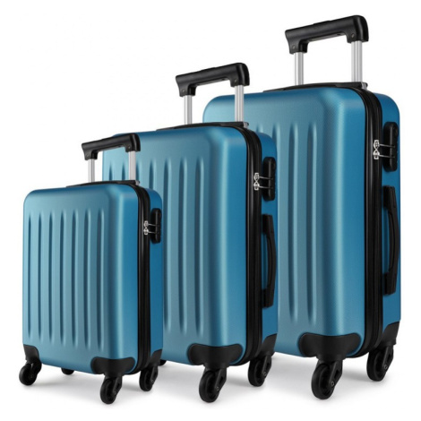 Konofactory Modrá sada odolných plastových kufrů "Defender" - M (35l), L (65l), XL (100l)