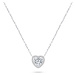 Brilio Silver Oslnivý stříbrný náhrdelník se třpytivým srdíčkem NCL70W