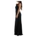 Společenské a plesové šaty krajkové dlouhé luxusní CHARM'S Paris černé - Černá / - CHARM'S Paris