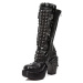 boty na podpatku dámské - Itali Negro - NEW ROCK - M.8342-C8