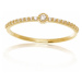 Dámský prsten ze žlutého zlata s čirými zirkony PR0388F + DÁREK ZDARMA
