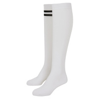 Dámské vysokoškolské ponožky 2-balení bílé