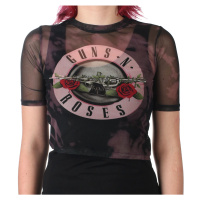 Tričko metal dámské Guns N' Roses - Pink Tint Bullet Logo - ROCK OFF - GNRMCT142LB