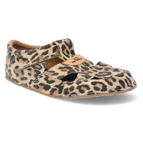 Barefoot sandálky Pegres - BF20 leopardí