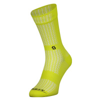 SCOTT Cyklistické ponožky klasické - PERFORMANCE CREW - černá/žlutá