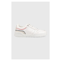 Kožené sneakers boty Tommy Hilfiger Low Cut Basket bílá barva