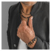 Manoki Pánský náhrdelník Sergio přírodní kůže a chirurgická ocel WA700G Černá 45 cm