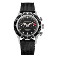 Nivada Grenchen Chronomaster Broad Arrow - Inter. Bezel - Manual - Black Leather White Stitching