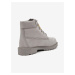 Světle šedé dámské kožené kotníkové boty Timberland 6 In Prem boot
