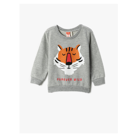 Koton Baby Boy Tiger Printed Sweatshirt