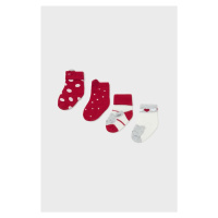 Kojenecké ponožky Mayoral Newborn Gift box 4-pack červená barva