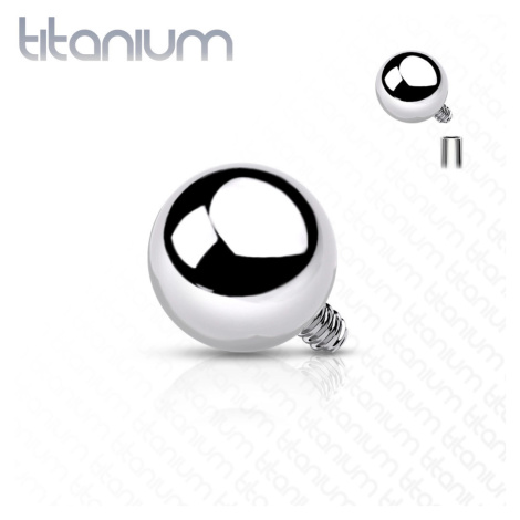 Titanový náhradní díl do implantátu, kulička, stříbrná barva, závit 1,2 mm Šperky eshop