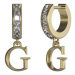 Guess Stylové pozlacené náušnice s krystaly Huggie Me JUBE03148JWYGT/U