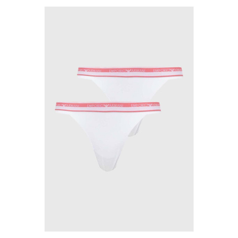 Kalhotky brazilky Emporio Armani Underwear 2-pack bílá barva, 163337 4R227