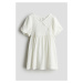 H & M - Šaty's nabíranými rukávy - bílá