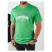 Dstreet Módní zelené tričko s popisem