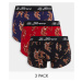 Le Breve jack tiger 3 pack boxer shorts in red navy black-Multi