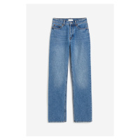 H & M - Straight High Jeans - modrá