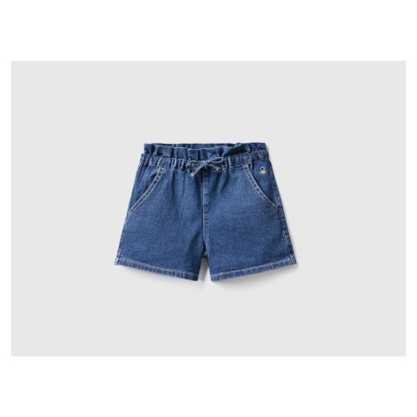 Benetton, "eco-recycle" Denim Paperbag Shorts United Colors of Benetton