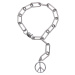 Y Chain Peace náramek - stříbrné barvy