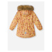 Žlutá holčičí vzorovaná zimní nepromokavá bunda Reima Muhvi