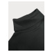Vypasované žebrované šaty v tmavé khaki barvě s rolákem Rue Paris (5133)