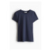 H & M - Přiléhavé tričko - modrá